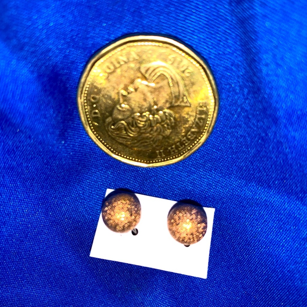 Gold ball earrings